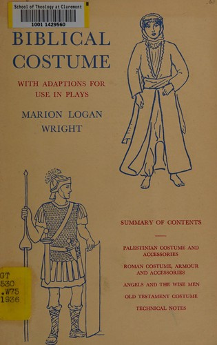 Cover of Biblical costume