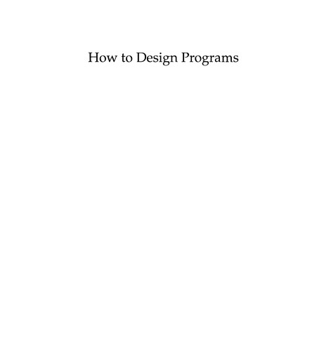 Cover of How to Design Programs