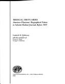 Cover of Medical obituaries