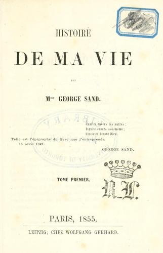 Cover of Histoire de ma vie