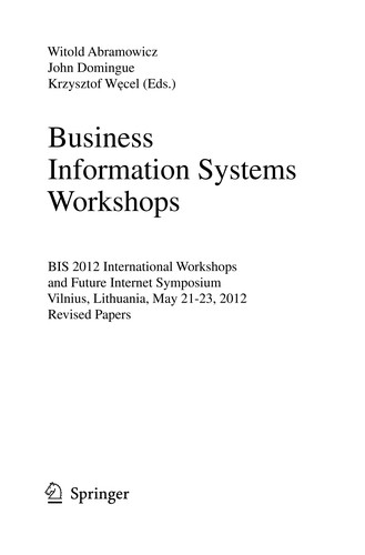 Cover of Business Information Systems Workshops