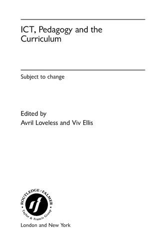 Cover of ICT, pedagogy, and the curriculum