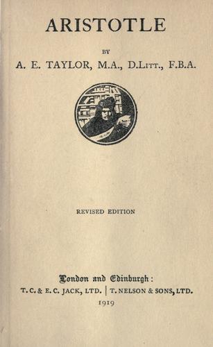 Cover of Aristotle
