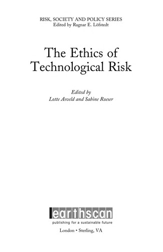 Cover of The ethics of technological risk