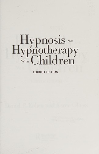 Cover of Hypnosis and hypnotherapy with children