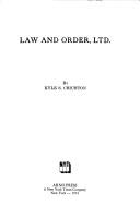 Cover of Law and order, ltd