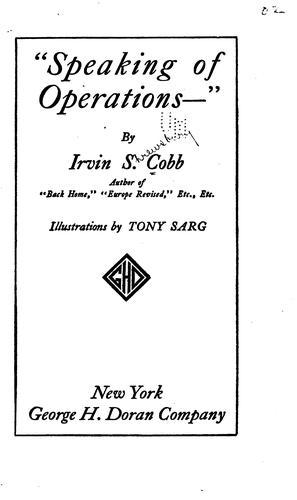 Cover of "Speaking of operations--"