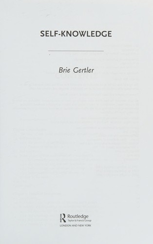 Cover of Self-Knowledge
