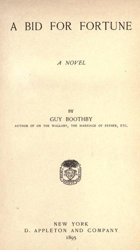 Cover of A bid for fortune, or, Dr. Nikola's vendetta