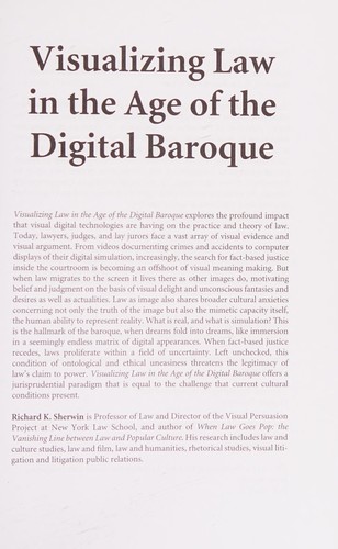 Cover of Visualizing law in the age of the digital baroque