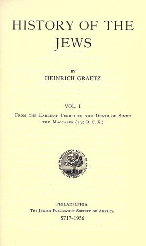 Cover of History of the Jews