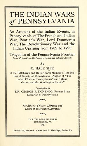 Cover of The Indian Wars of Pennsylvania