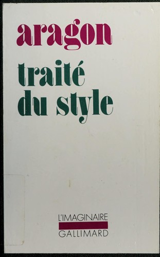 Cover of Traité du style