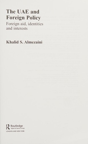 Cover of The UAE and foreign policy