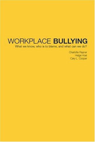 Cover of Workplace bullying