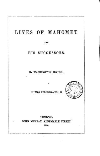Cover of Lives of Mahomet and his successors