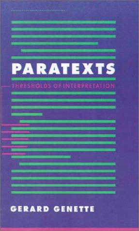 Cover of Paratexts