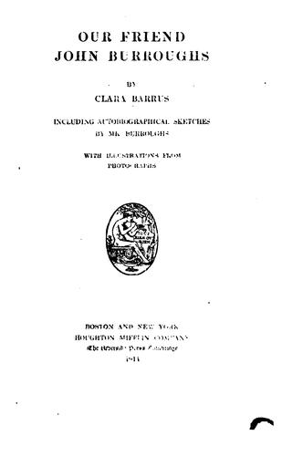 Cover of Our Friend John Burroughs