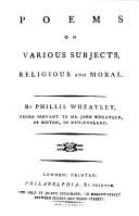 Cover of Poems on various subjects, religious and moral