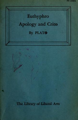 Cover of Euthyphro, Apology, and Crito, and the Death scene from Phaedo