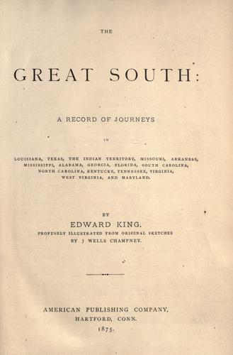 Cover of The great South