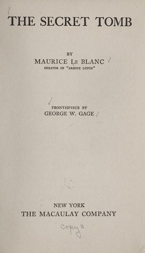 Cover of The secret tomb