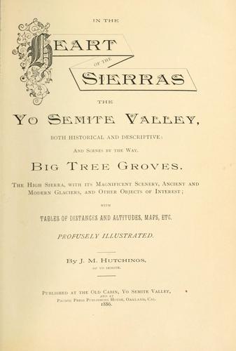 Cover of In the heart of the Sierras