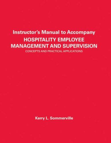 Cover of Hospitality Employee Management and Supervision