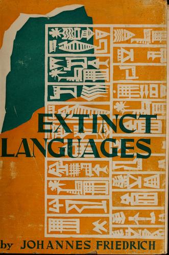Cover of Extinct languages