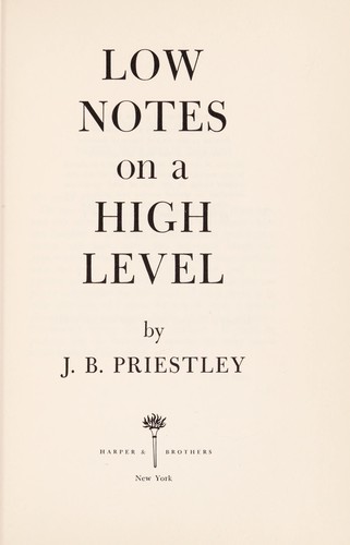 Cover of Low notes on a high level