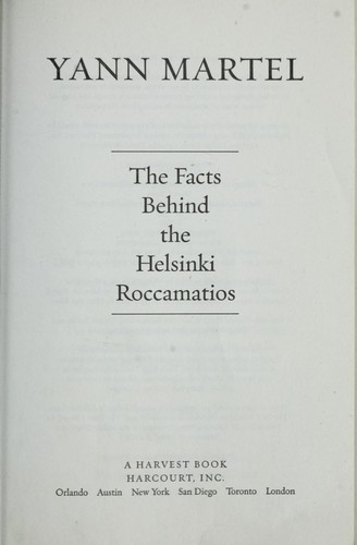 Cover of The Facts Behind the Helsinki Roccamatios