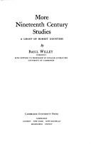 Cover of More nineteenth century studies