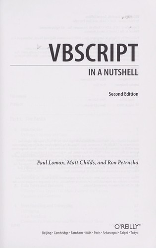 Cover of VBScript in a nutshell