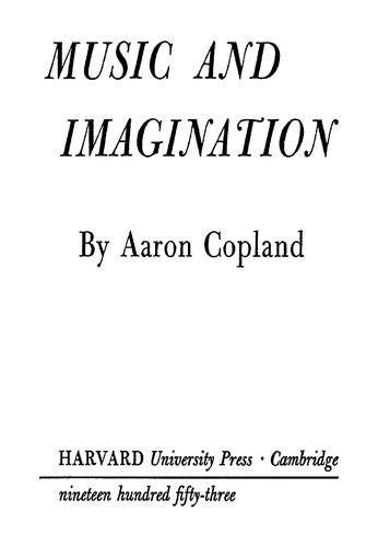 Cover of Music and imagination