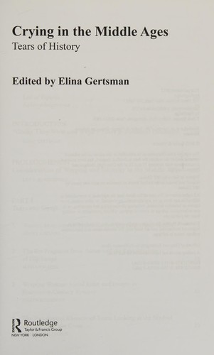 Cover of Crying in the Middle Ages