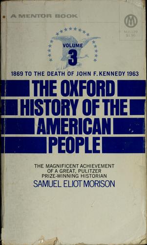 Cover of The Oxford History of the American People, Vol. 3