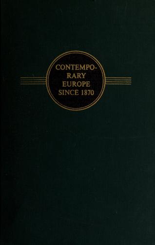 Cover of Contemporary Europe since 1870