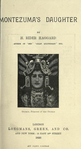 Cover of Montezuma's daughter