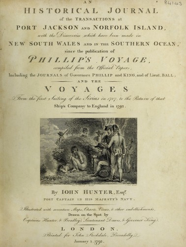 Cover of An historical journal of the transactions at Port Jackson and Norfolk Island, with the discoveries which have been made in New South Wales ad in the Southern Ocean, since the publication of Phillip's voyage ... including the journals of Governors Phillip and King