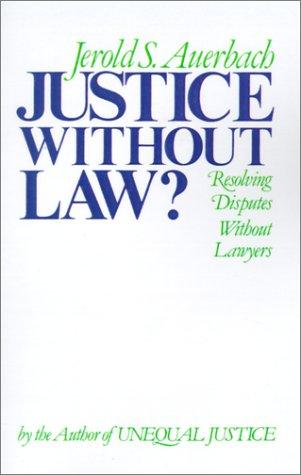 Cover of Justice without Law?