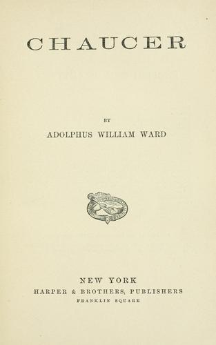 Cover of Chaucer
