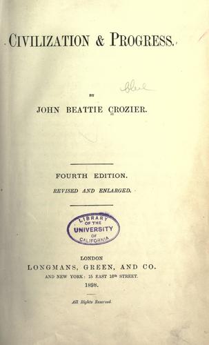 Cover of Civilization & progress