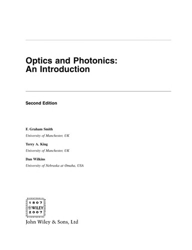Cover of Optics and photonics