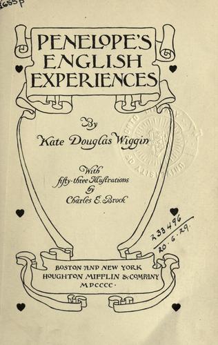 Cover of Penelope's English Experiences