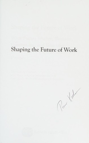 Cover of Shaping the Future of Work