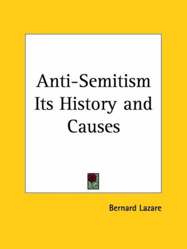 Cover of L'Antisémitisme, son histoire et ses causes