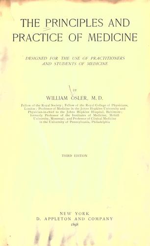 Cover of The principles and practice of medicine