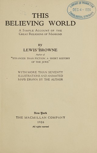 Cover of This believing world