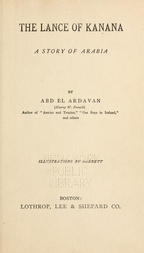 Cover of The lance of Kanana