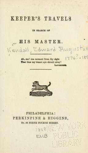 Cover of Keeper's travels in search of his master